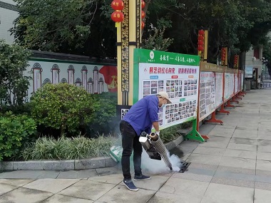 三水控制虫害中心室外环境消杀蚊蝇虫害的方法